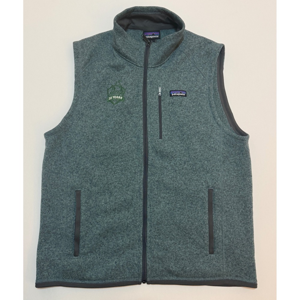 Patagonia Better Sweater Vest Mens Large Blue Green Full Zip STY25881 20 Years